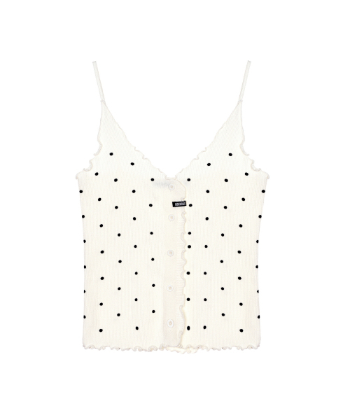 NICK&NICOLE(ニックアンドニコール)の「DOT LABEL SLEEVELESS TOP_LIGHT BEIGE(Tシャツ/カットソー・レディース・ライトベージュ・FREE)」の4枚目の写真