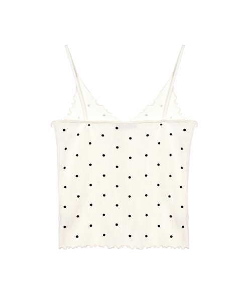 NICK&NICOLE(ニックアンドニコール)の「DOT LABEL SLEEVELESS TOP_LIGHT BEIGE(Tシャツ/カットソー・レディース・ライトベージュ・FREE)」の5枚目の写真