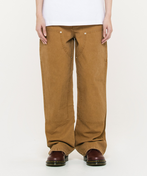 AECA(エイカ)の「VINTAGE DOUBLE KNEE PIGMENT PANTS-BEIGE(その他パンツ・メンズ・その他・MEDIUM/LARGE/SMALL)」の1枚目の写真