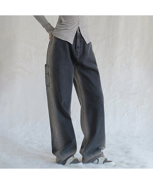 AVANDRESS(アバンドレス )の「Hammer Wide Pants BLACK(デニムパンツ・レディース・ブラック・MEDIUM/X-SMALL/XX-SMALL/SMALL)」の1枚目の写真
