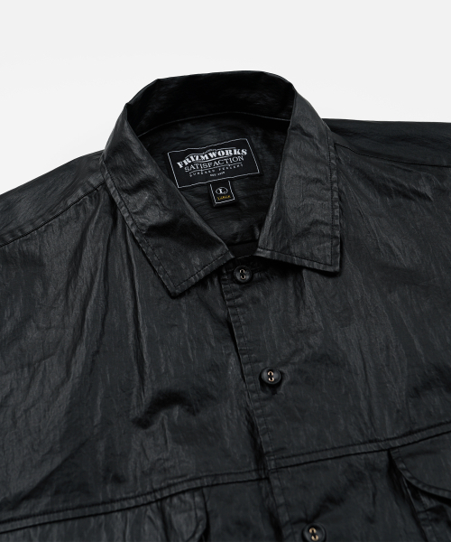 FRIZMWORKS(フリズムワークス)の「COATED WORK SHIRT JACKET _ BLACK(シャツ/ブラウス・メンズ・その他・X-LARGE/SMALL/MEDIUM/LARGE)」の3枚目の写真