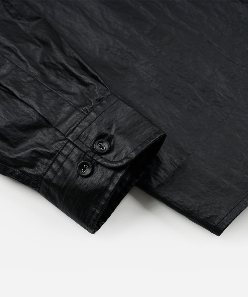 FRIZMWORKS(フリズムワークス)の「COATED WORK SHIRT JACKET _ BLACK(シャツ/ブラウス・メンズ・その他・X-LARGE/SMALL/MEDIUM/LARGE)」の7枚目の写真