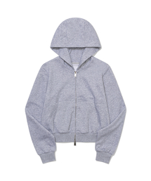 MOAA（モア）の「Cropped Zip Hoodie (GRAY)（パーカー）」