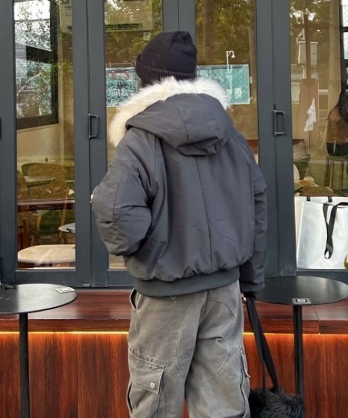 LAC-VERT（ラック・ヴェール）の「フェイクファーフードブルゾン（ブルゾン・レディース・ブラック/ブラウン・FREE）」の18枚目の写真