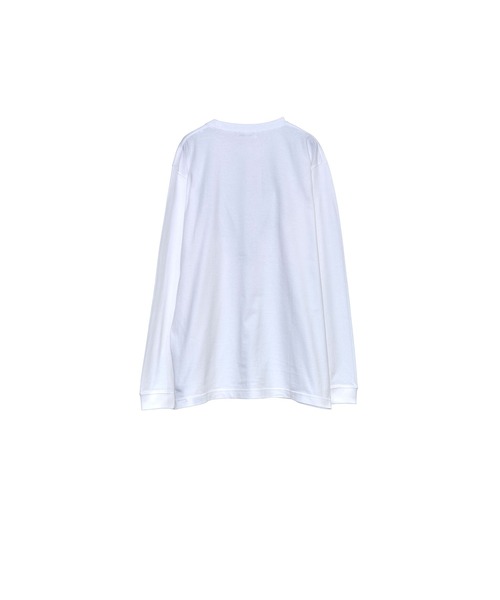 Nora Lily(ノラリリー)の「【Nora Lily】 NORA Neko L/S Tee(Tシャツ/カットソー・メンズ・ホワイト/ネイビー・LARGE)」の4枚目の写真