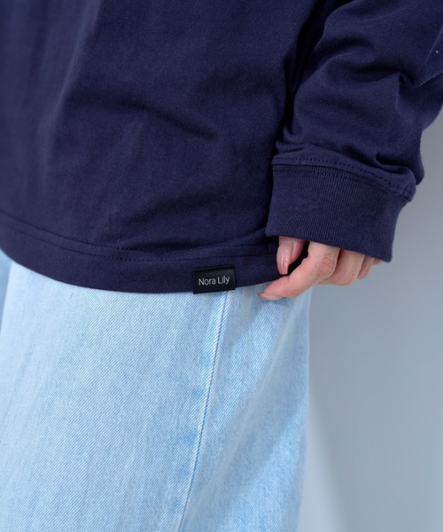Nora Lily(ノラリリー)の「【Nora Lily】 NORA Neko L/S Tee(Tシャツ/カットソー・メンズ・ホワイト/ネイビー・LARGE)」の8枚目の写真