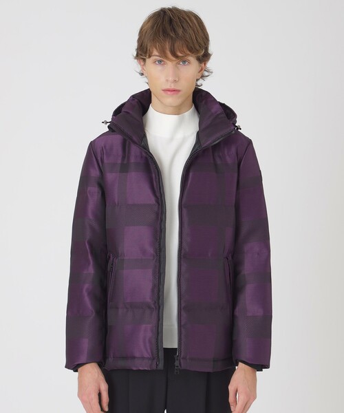 シャドーチェックカルゼダウン（ダウンジャケット/コート）｜BLACK