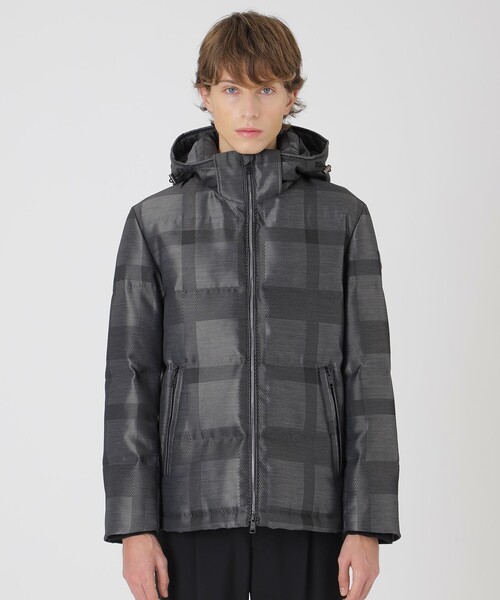 シャドーチェックカルゼダウン（ダウンジャケット/コート）｜BLACK