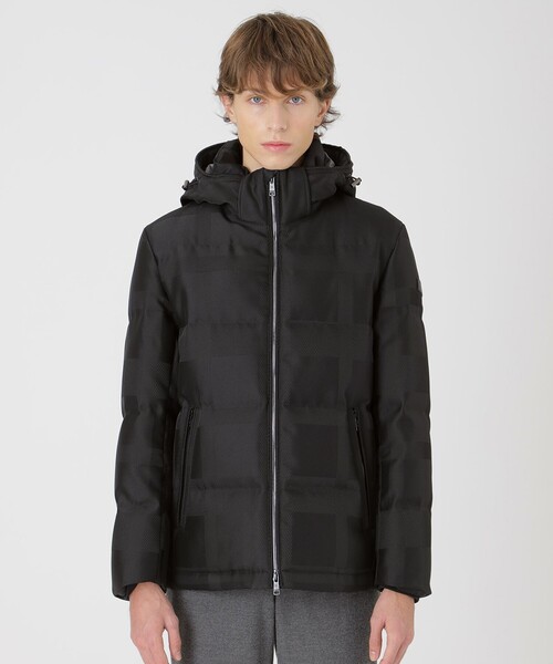 シャドーチェックカルゼダウン（ダウンジャケット/コート）｜BLACK