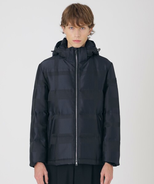 シャドーチェックカルゼダウン（ダウンジャケット/コート）｜BLACK