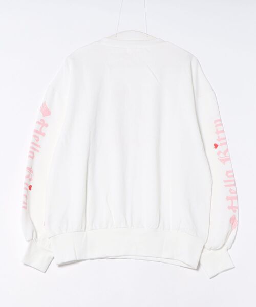sanrio（サンリオ）の「親子お揃い サンリオ ボリューム袖トレーナー 1114A（スウェット・レディース・オフホワイト/ブラック・F）」の3枚目の写真