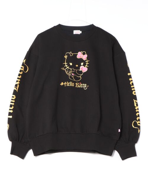sanrio（サンリオ）の「親子お揃い サンリオ ボリューム袖トレーナー 1114A（スウェット・レディース・オフホワイト/ブラック・F）」の5枚目の写真