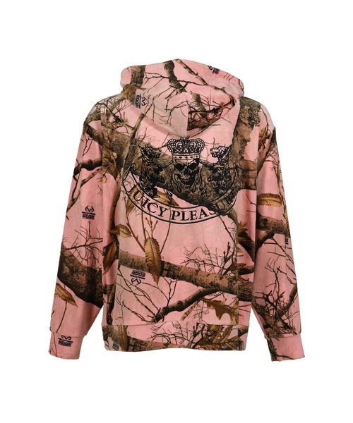 PLEASURES(プレジャー)の「REALTREE VELOUR HOODIE(パーカー・メンズ・ピンク・MEDIUM)」の2枚目の写真
