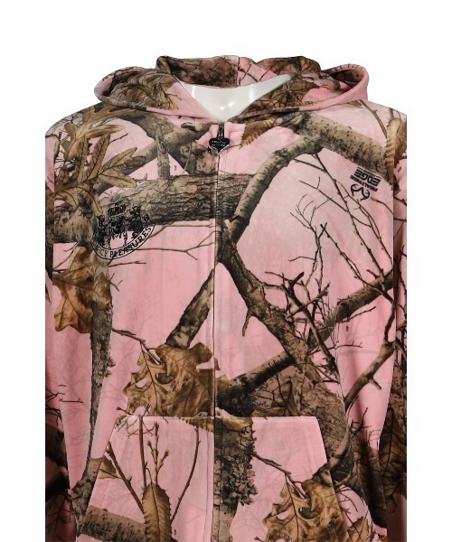 PLEASURES(プレジャー)の「REALTREE VELOUR HOODIE(パーカー・メンズ・ピンク・MEDIUM)」の4枚目の写真