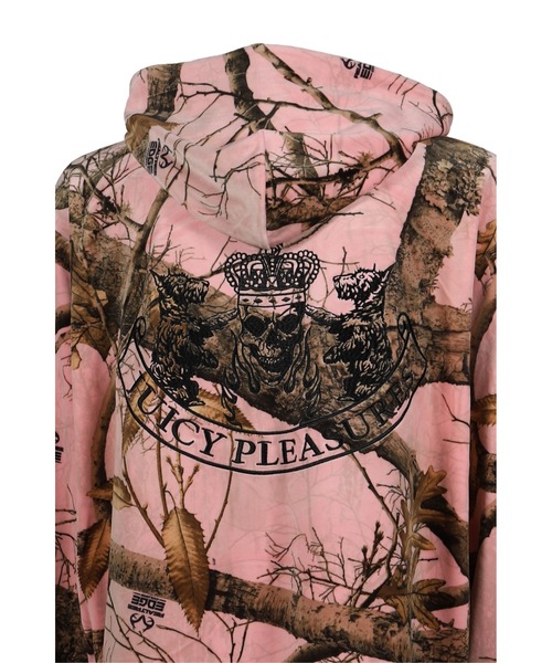 PLEASURES(プレジャー)の「REALTREE VELOUR HOODIE(パーカー・メンズ・ピンク・MEDIUM)」の5枚目の写真