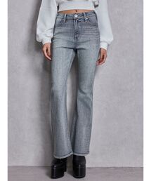 GYDA | ハイウエストbijouフレアデニムパンツ(デニムパンツ)