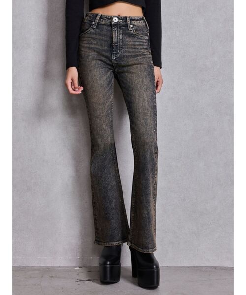 GYDA(ジェイダ)の「ハイウエストbijouフレアデニムパンツ(デニムパンツ・レディース・ブラック/ライトブルー/インディゴブルー・X-SMALL/SMALL/MEDIUM)」の16枚目の写真