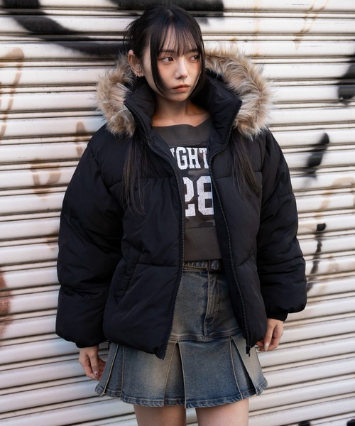 セール】WEGO/【25年秋冬新作】3WAYファーフードパファーブルゾン