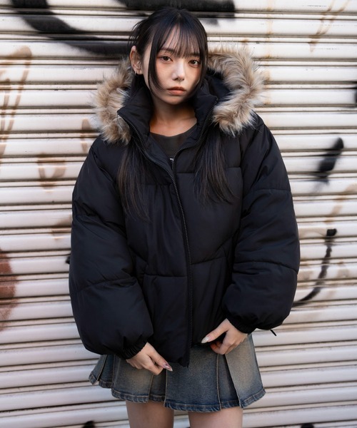 WEGO（ウィゴー）の「WEGO/3WAYファーフードパファーブルゾン（ダウンジャケット/コート・レディース・ブラック・SMALL/MEDIUM）」の11枚目の写真
