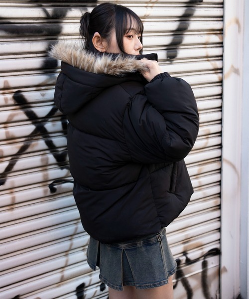 WEGO（ウィゴー）の「WEGO/3WAYファーフードパファーブルゾン（ダウンジャケット/コート・レディース・ブラック・SMALL/MEDIUM）」の12枚目の写真