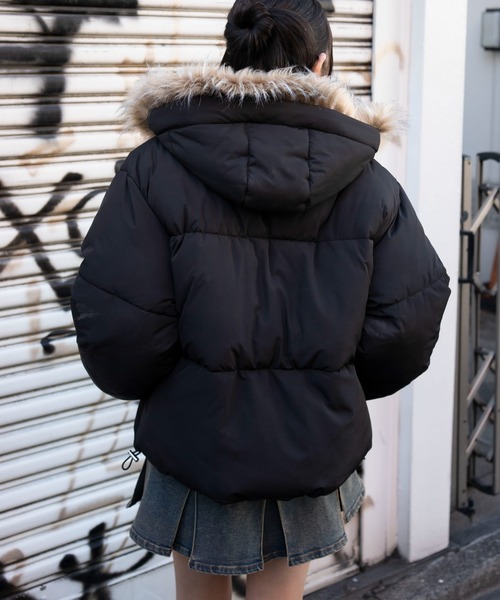 WEGO（ウィゴー）の「WEGO/3WAYファーフードパファーブルゾン（ダウンジャケット/コート・レディース・ブラック・SMALL/MEDIUM）」の13枚目の写真