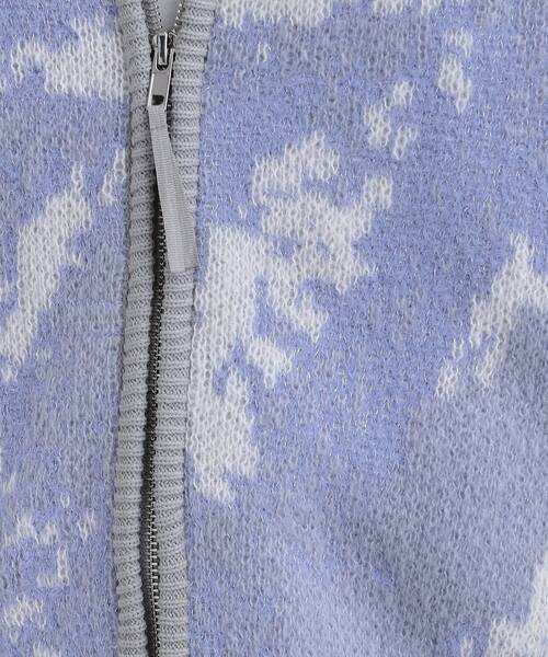 Cutie Blonde（キューティーブロンド）の「【洗濯機可】選べる3柄 VネックZIPカーディガン（カーディガン/ボレロ・レディース・ホワイト系9/ブラック系/ブルー系3/ホワイト系1/グレー系3/ネイビー系5・00）」の8枚目の写真