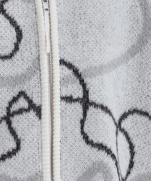 Cutie Blonde（キューティーブロンド）の「【洗濯機可】選べる3柄 VネックZIPカーディガン（カーディガン/ボレロ・レディース・ホワイト系9/ブラック系/ブルー系3/ホワイト系1/グレー系3/ネイビー系5・00）」の18枚目の写真