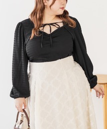 CLETTE（クレット）の「CLETTEオリジナルデコルテリボンカットソープルオーバー（Tシャツ/カットソー）」