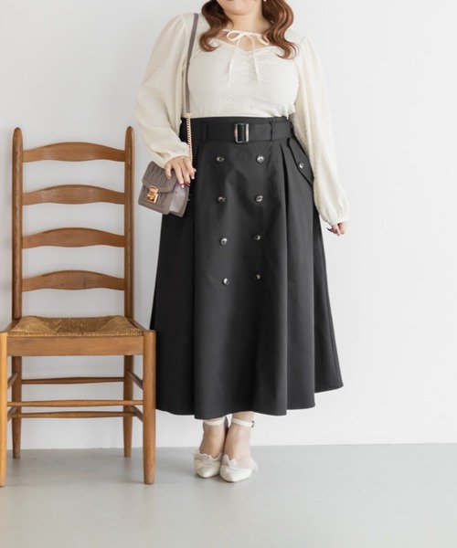 CLETTE(クレット)の「CLETTEオリジナルデコルテリボンカットソープルオーバー(Tシャツ/カットソー・レディース・ブラック/アイボリー/ミント・LL/3L/4L)」の7枚目の写真