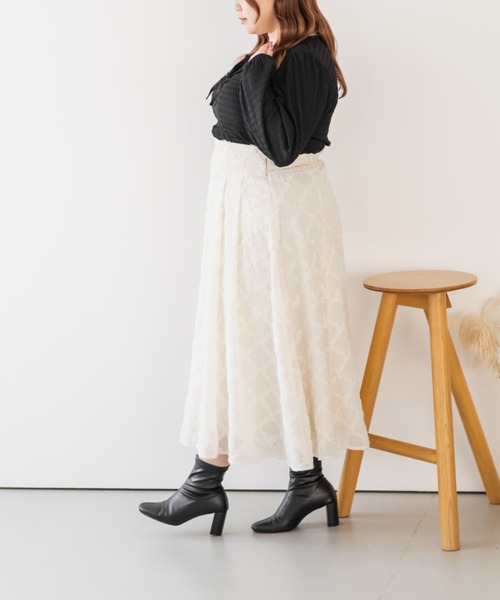 CLETTE(クレット)の「CLETTEオリジナルデコルテリボンカットソープルオーバー(Tシャツ/カットソー・レディース・ブラック/アイボリー/ミント・LL/3L/4L)」の14枚目の写真