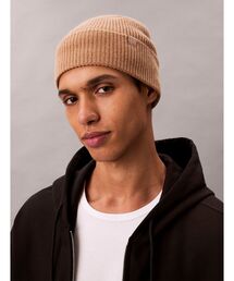 Calvin Klein（カルバン・クライン）の「ビーニー - エンブレムカシミヤニットキャップ（ニットキャップ/ビーニー）」