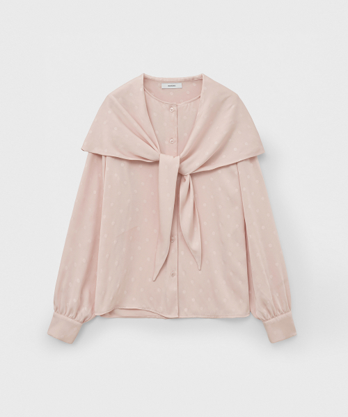 MONGDOL(モンドル)の「スカーフタイブラウスドットペールピンクMDBL004DOTPALEPINK(シャツ/ブラウス・レディース・その他・F)」の6枚目の写真