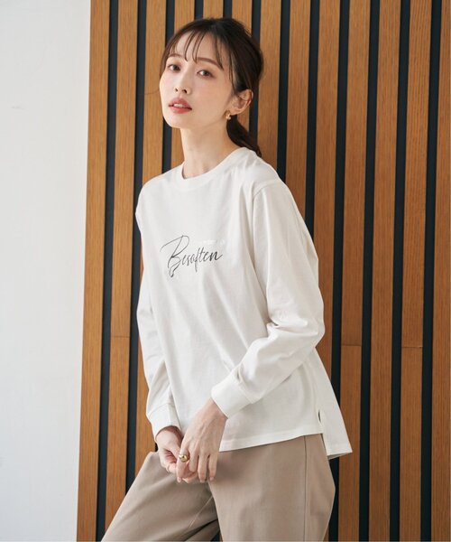 ikka(イッカ)の「ロゴフォトプリントスウェットTシャツ(Tシャツ/カットソー・レディース・オフホワイト/ブラック/チャコール/ホワイト・M/L)」の9枚目の写真