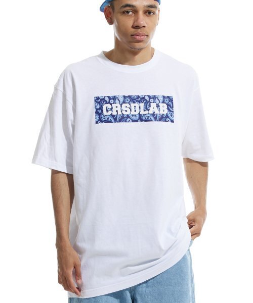 CREAM SODA LAB（クリームソーダラボ）の「クリームソーダラボ ペイズリーボックス 半袖Tシャツ ホワイトブルー（Tシャツ/カットソー・レディース・その他・LARGE/MEDIUM/X-LARGE/XX-LARGE）」の2枚目の写真