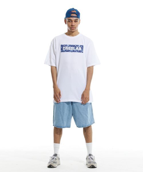 CREAM SODA LAB（クリームソーダラボ）の「クリームソーダラボ ペイズリーボックス 半袖Tシャツ ホワイトブルー（Tシャツ/カットソー・レディース・その他・LARGE/MEDIUM/X-LARGE/XX-LARGE）」の3枚目の写真