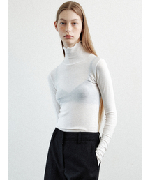 wool textured turtleneck (ivory)