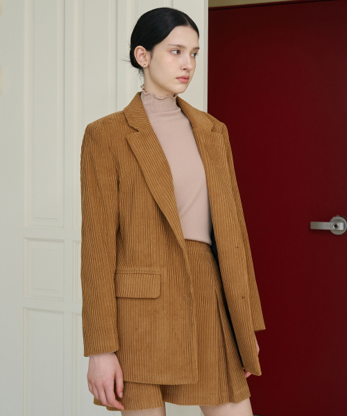 クラシックコーデュロイジャケットキャメル[T43]