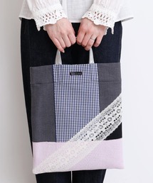 l'atelier du savon | ニードルパンチのコラージュハンドバッグ(トートバッグ)