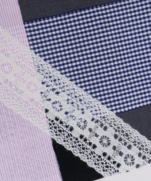 l'atelier du savon（アトリエドサボン）の「ニードルパンチのコラージュハンドバッグ（トートバッグ・レディース・ブラック/グレー・FREE）」の8枚目の写真