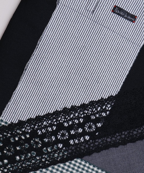 l'atelier du savon（アトリエドサボン）の「ニードルパンチのコラージュハンドバッグ（トートバッグ・レディース・ブラック/グレー・FREE）」の14枚目の写真