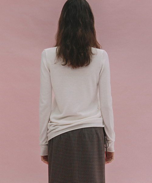 ANDNEEDS(アンドニーズ)の「Glen wool long knit (ivory)(ニット/セーター・レディース・その他・FREE)」の3枚目の写真