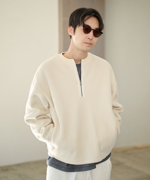 BAYFLOW（ベイフロー）の「フリースハーフZIPプルオーバー（ニット/セーター・メンズ・ダークグレー/アイボリー/ブラック・LARGE/MEDIUM）」の19枚目の写真