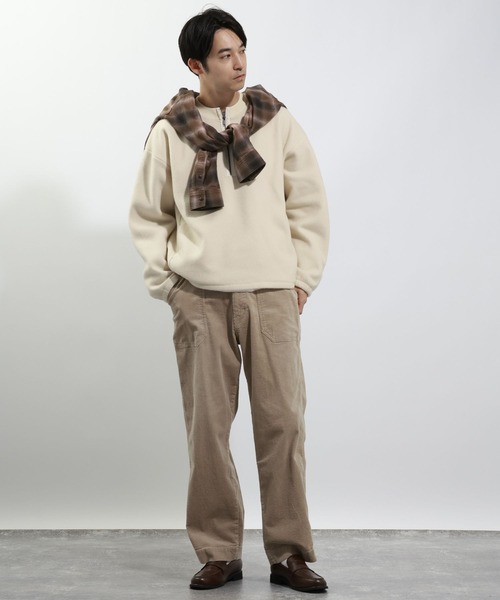 BAYFLOW（ベイフロー）の「フリースハーフZIPプルオーバー（ニット/セーター・メンズ・ダークグレー/アイボリー/ブラック・LARGE/MEDIUM）」の17枚目の写真