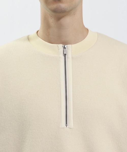 BAYFLOW（ベイフロー）の「フリースハーフZIPプルオーバー（ニット/セーター・メンズ・ダークグレー/アイボリー/ブラック・LARGE/MEDIUM）」の10枚目の写真