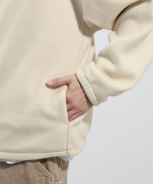 BAYFLOW（ベイフロー）の「フリースハーフZIPプルオーバー（ニット/セーター・メンズ・ダークグレー/アイボリー/ブラック・LARGE/MEDIUM）」の7枚目の写真