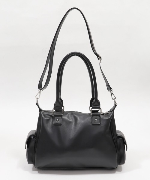 WEGO（ウィゴー）の「WEGO/ポケットデザインボストンショルダー（ショルダーバッグ・レディース・ブラック/ブラウン・FREE）」の22枚目の写真