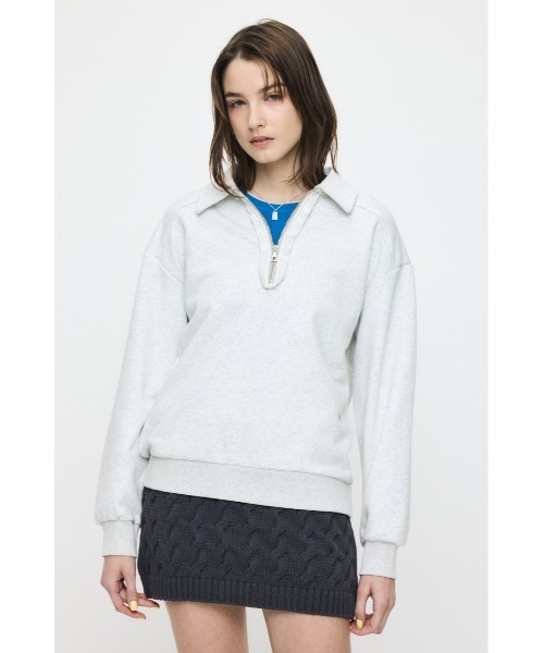 セール】HALF ZIP SWEAT POLO プルオーバー（スウェット）｜MOUSSY