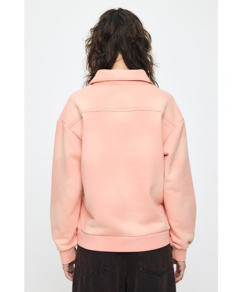 MOUSSY（マウジー）の「HALF ZIP SWEAT POLO プルオーバー（スウェット・レディース・杢グレー/オレンジ系その他/ネイビー/ライトブラック・FREE）」の13枚目の写真