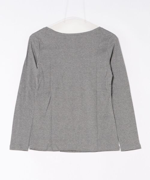 LARU(ラルー)の「コットンフライス長袖Tシャツ(Tシャツ/カットソー・レディース・グレー系その他2/カーキ/ブラック/杢グレー/チャコールグレー/オフホワイト/ネイビー/グレー系その他/パープル系その他・L/M)」の10枚目の写真
