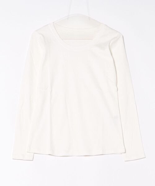 LARU(ラルー)の「コットンフライス長袖Tシャツ(Tシャツ/カットソー・レディース・グレー系その他2/カーキ/ブラック/杢グレー/チャコールグレー/オフホワイト/ネイビー/グレー系その他/パープル系その他・L/M)」の13枚目の写真